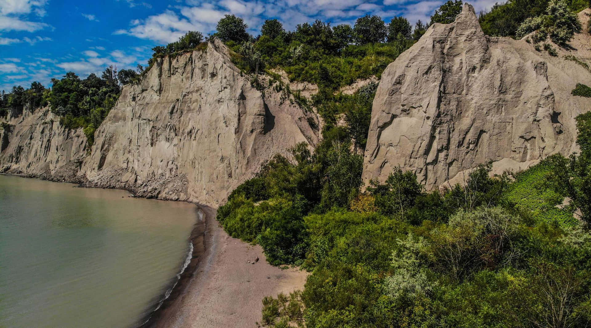 Scarborough Bluffs Cliffside View Wallpaper