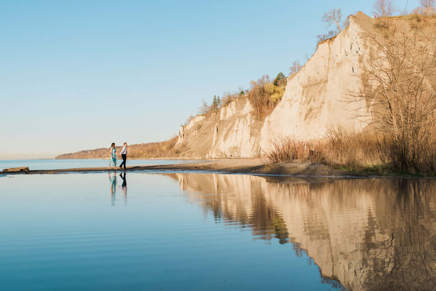 Scarborough Bluffs Couple Walk Wallpaper