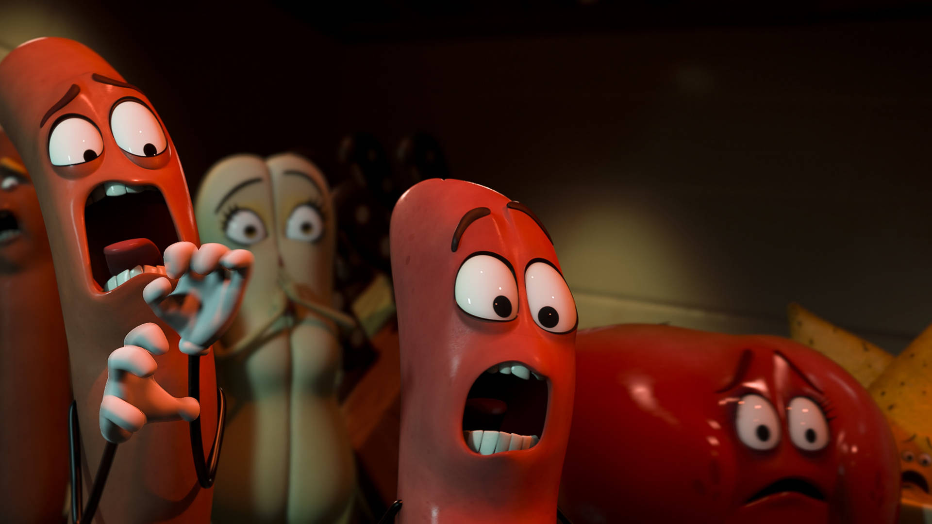 Scared Foods Sausage Party Wallpaper