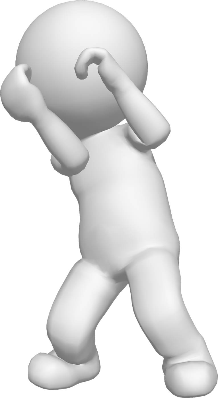 Scared3 D Character Pose PNG