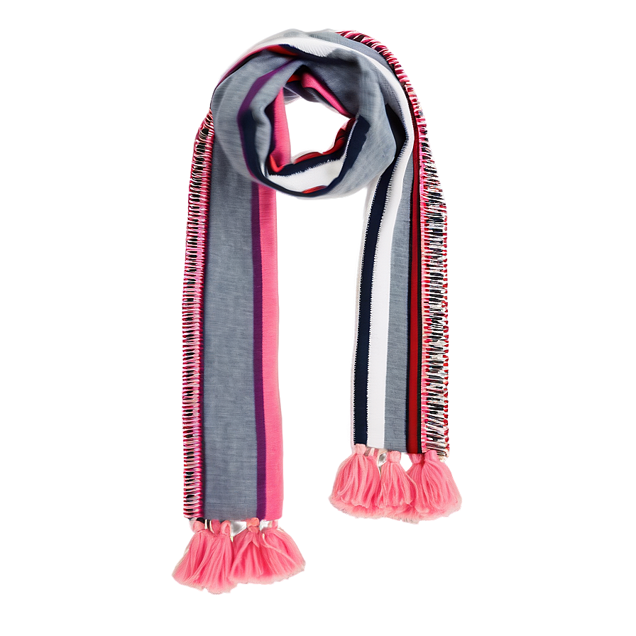 Scarf With Pom Poms Png 05252024 PNG