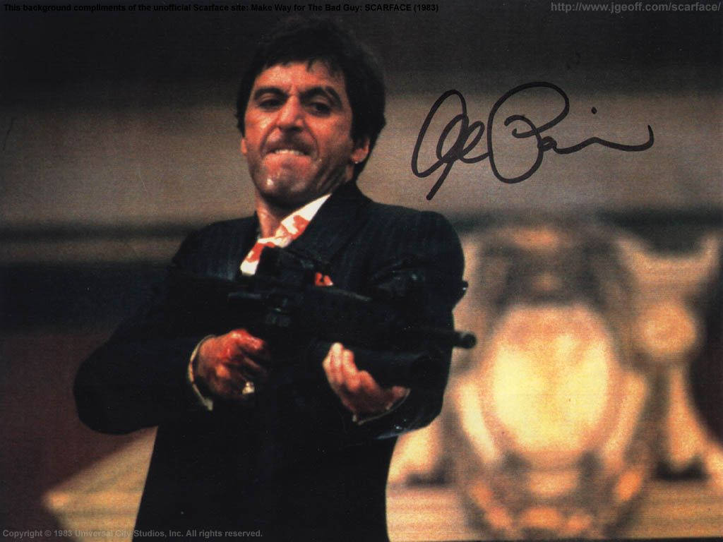 Scarface Al Pacino Signature Wallpaper