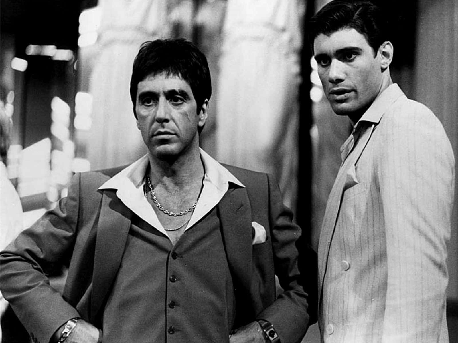 Get ready to experience the world of Tony Montana as Scarface comes to life on your desktop Wallpaper