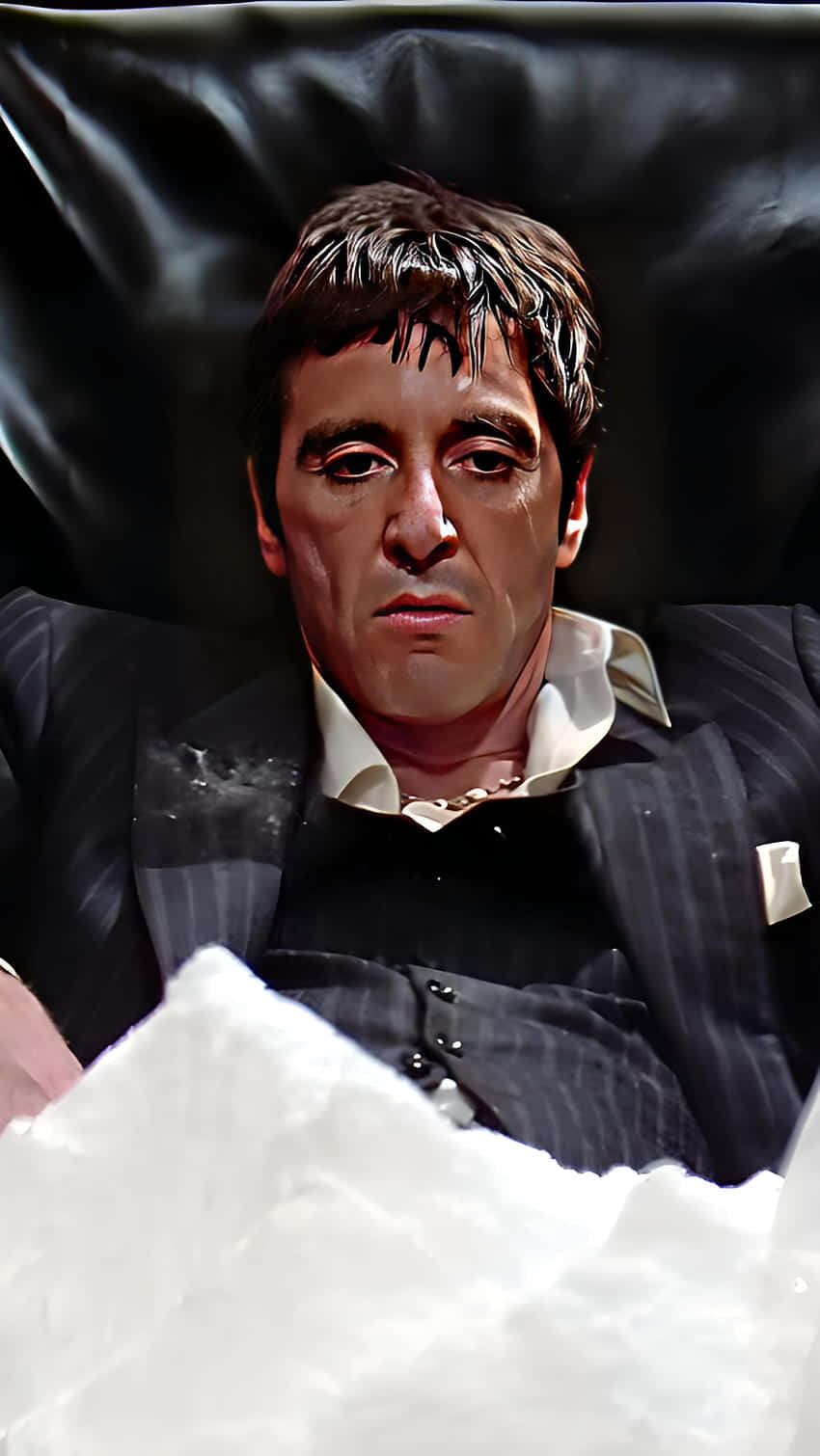 Download Iconic Scarface Display  Portray Your Phones Intense Side  Wallpaper  Wallpaperscom