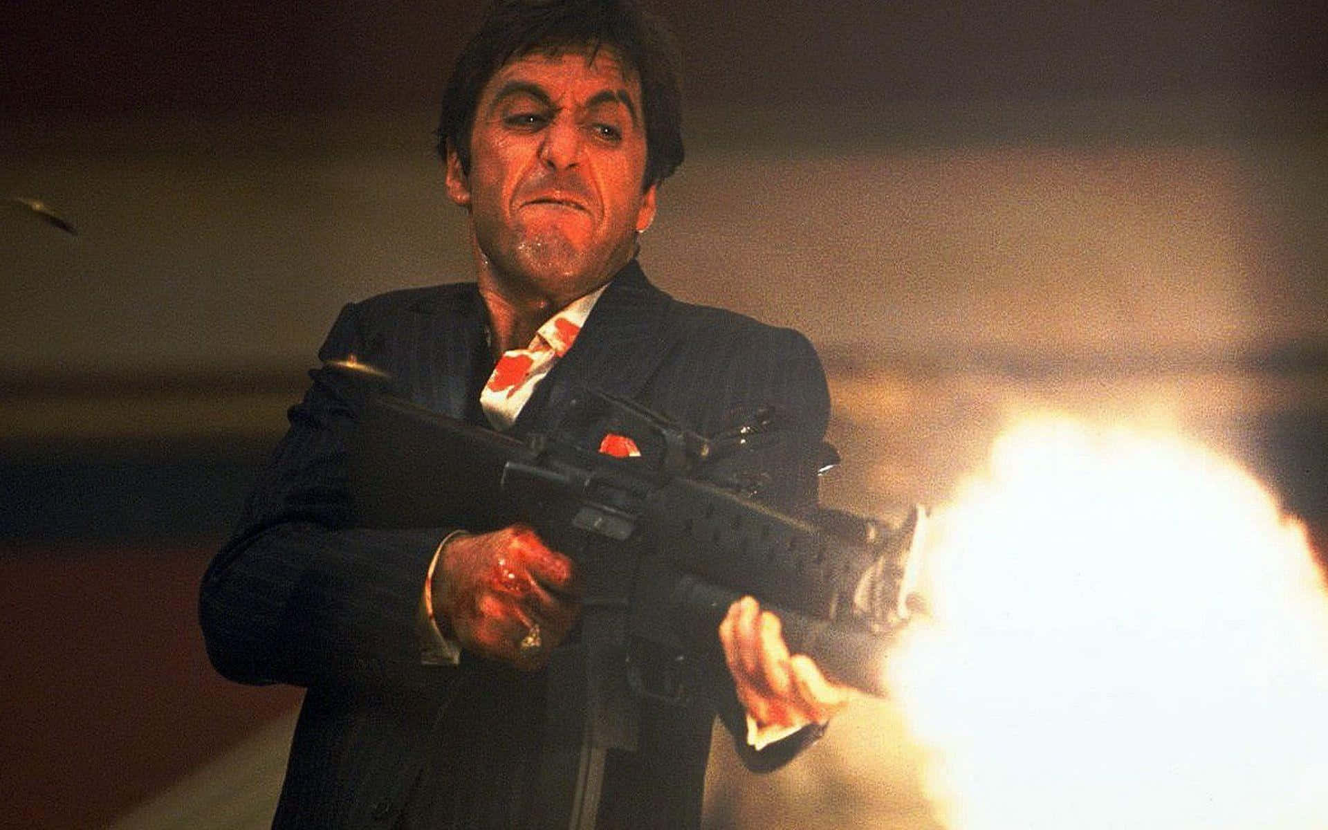Al Pacino in the classic gangster movie 'Scarface'