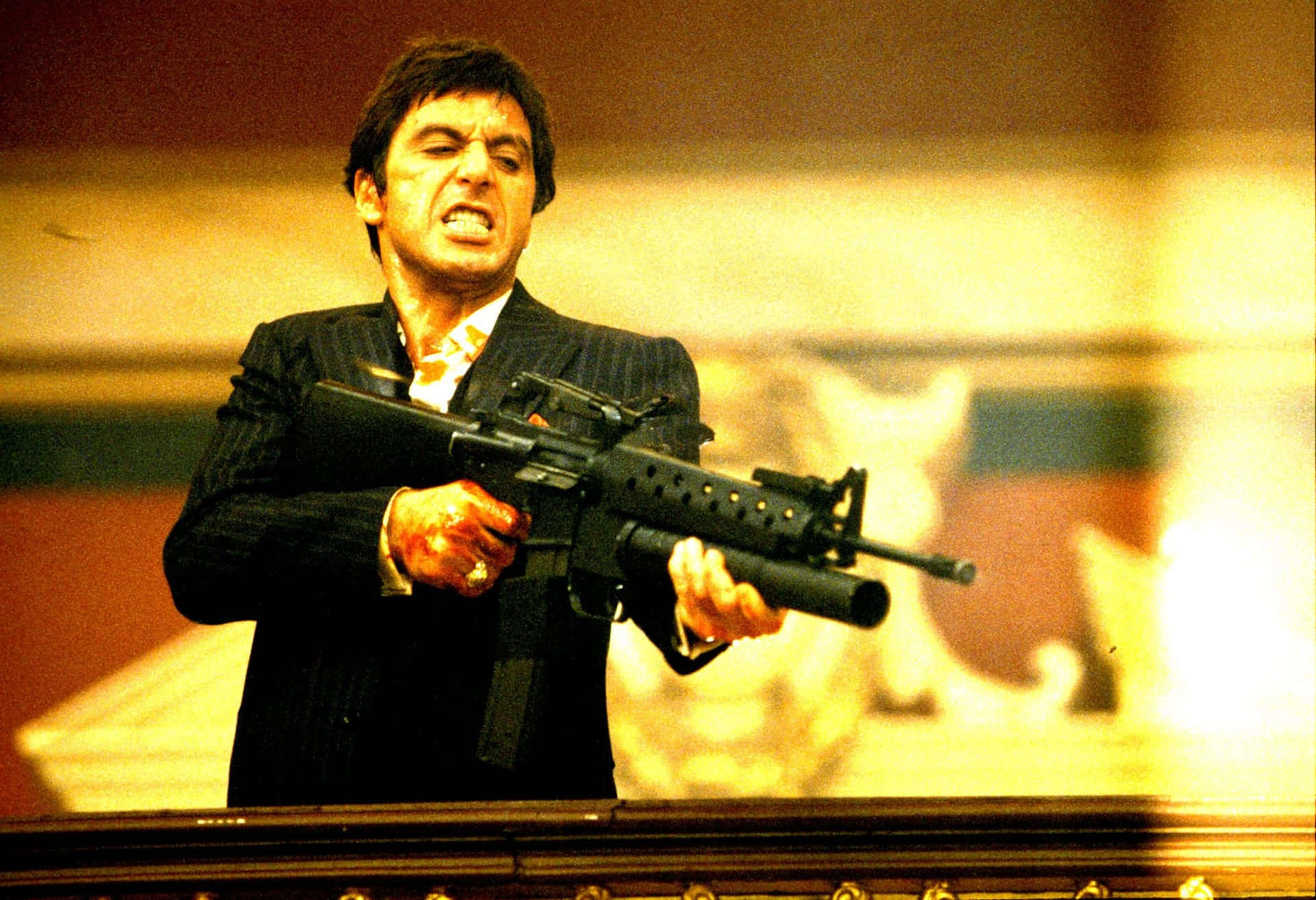 “Say hello to my little friend”- Scarface