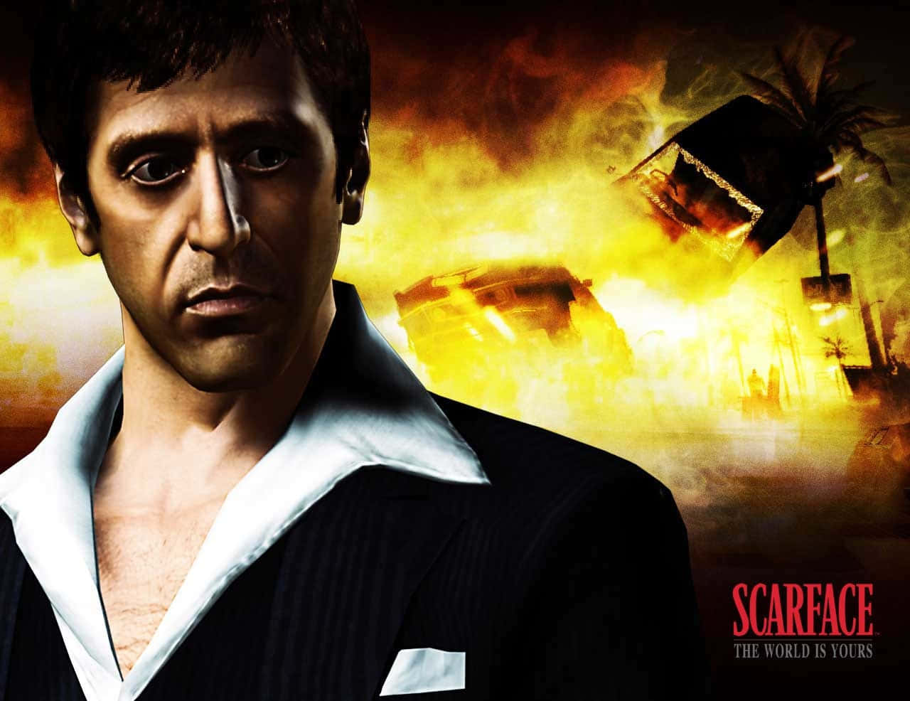 Al Pacino stars as the iconic Tony Montana in Scarface
