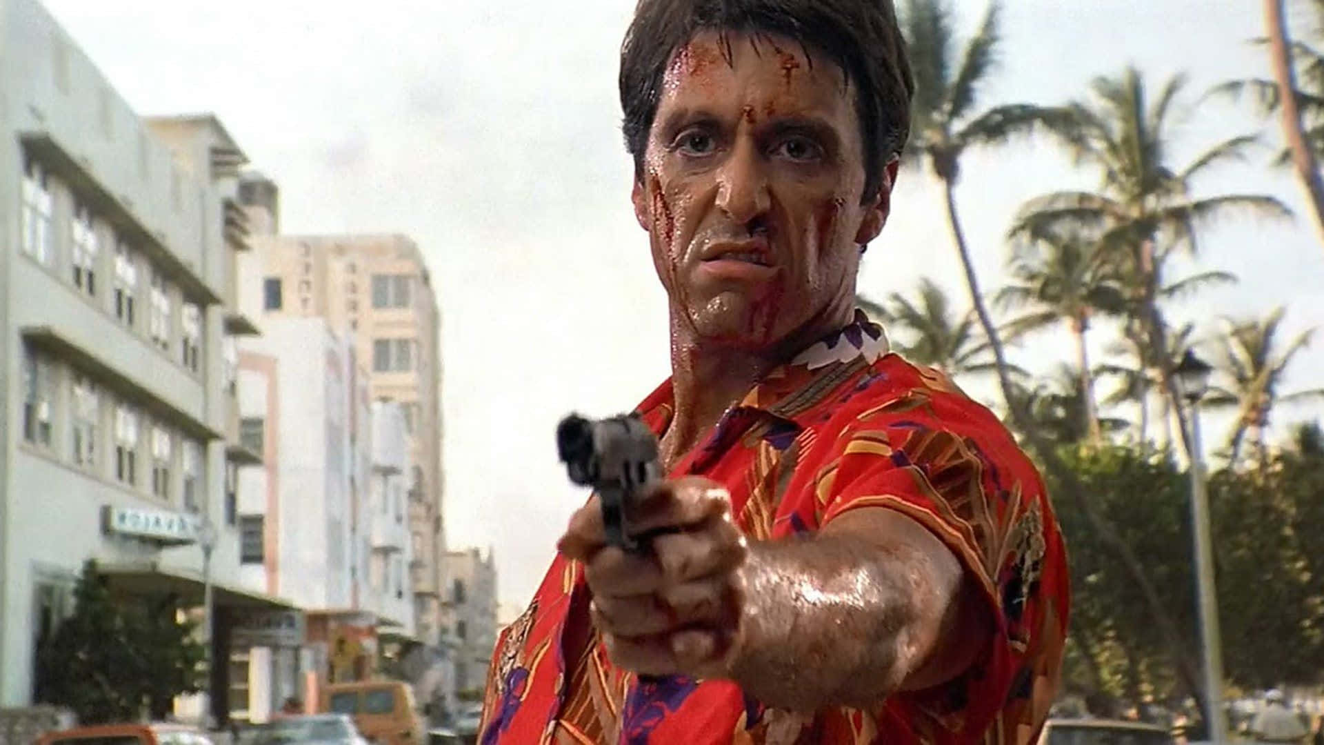Bildpå Al Pacino Som Scarface