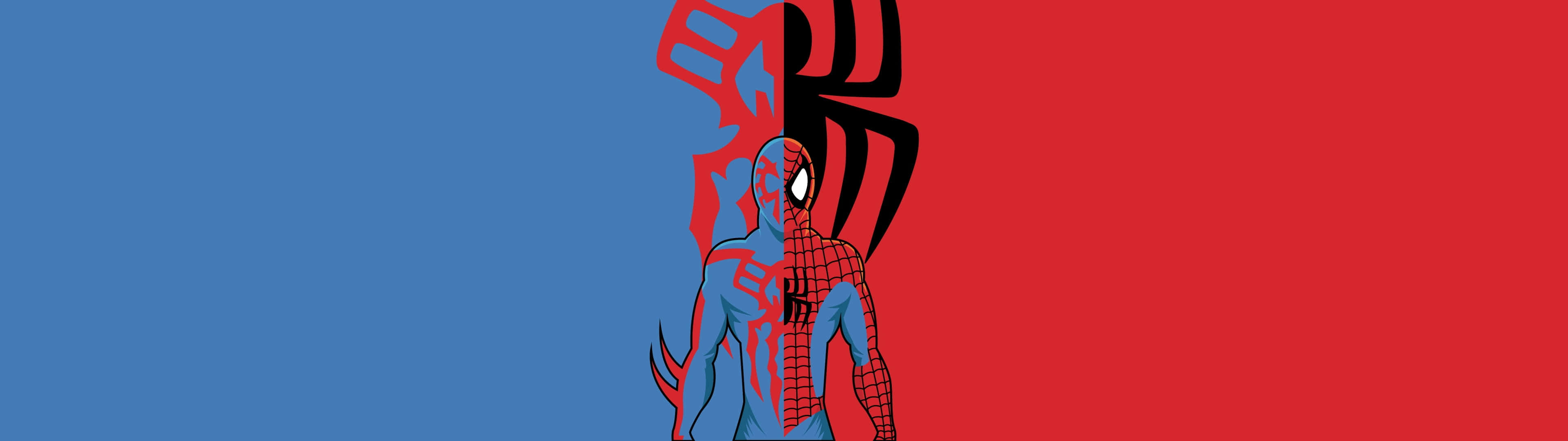 Scarlet Spider Split Background Wallpaper