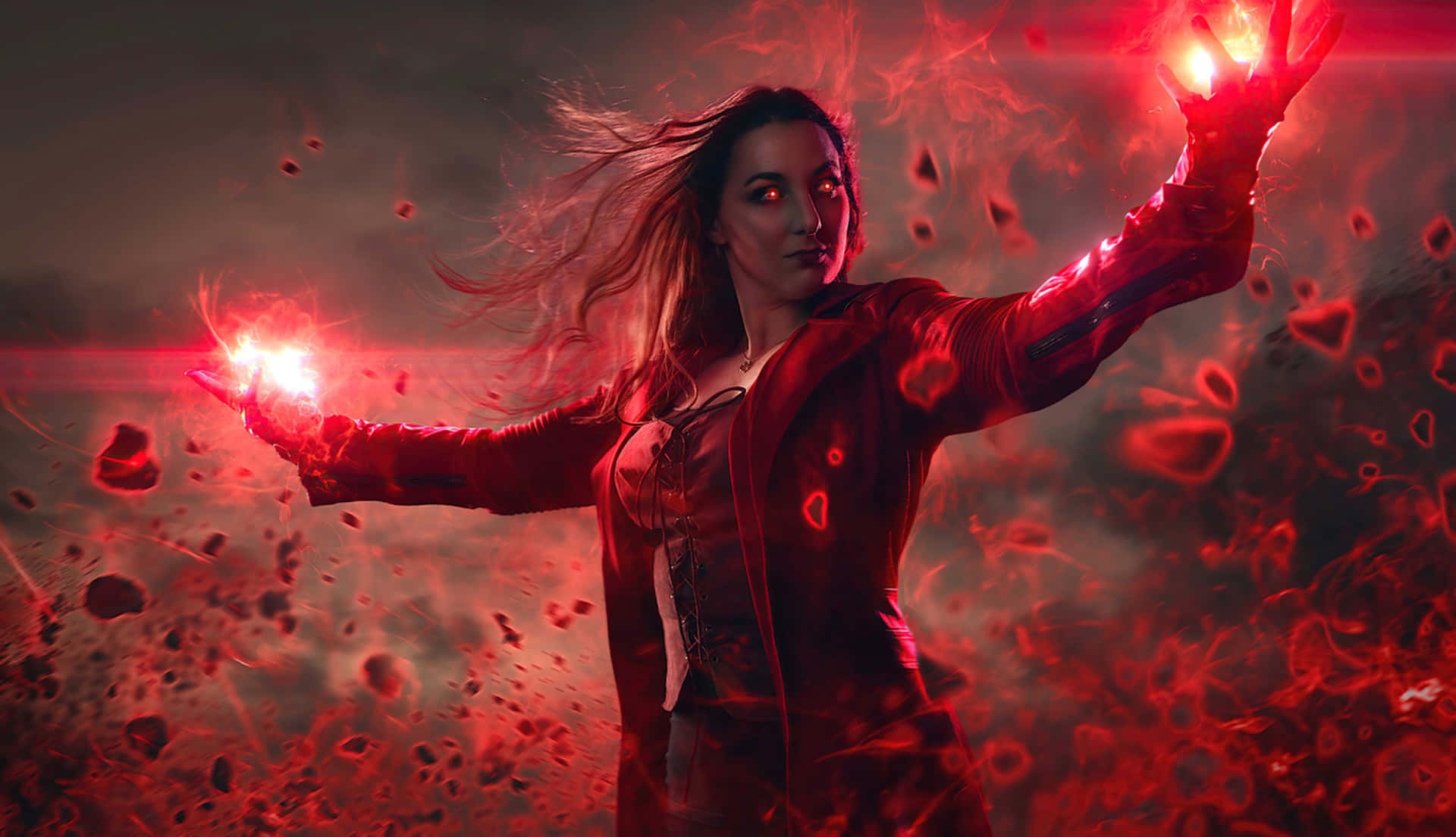 "Unleash the Power of the Scarlet Witch" Wallpaper