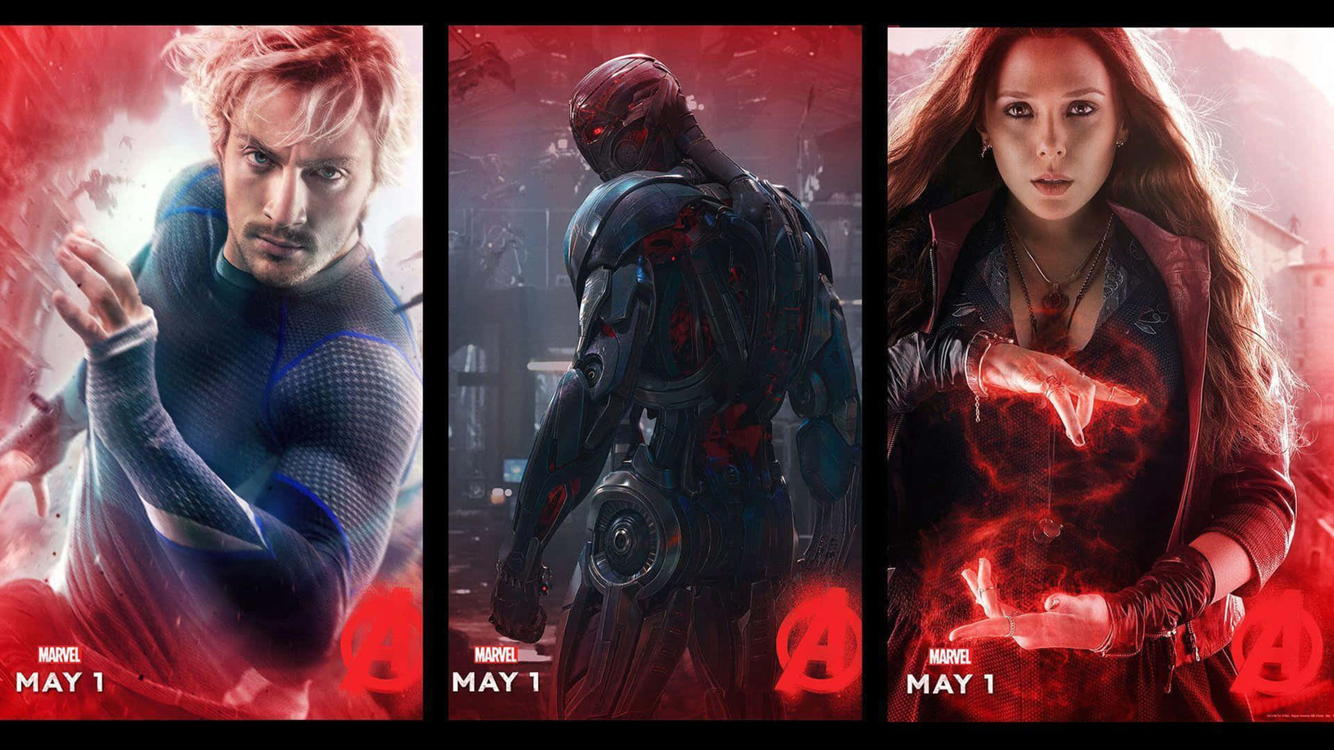 Billedeaf Scarlet Witch (elizabeth Olsen) I Avengers: Age Of Ultron Wallpaper