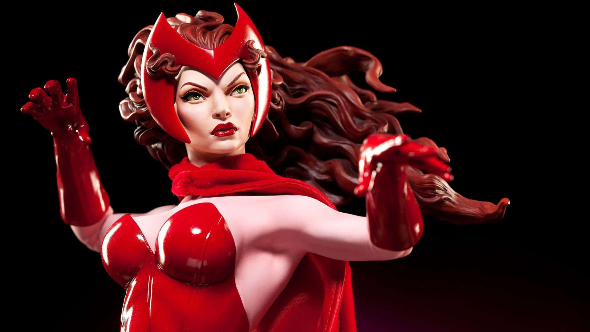 Scarlet Witch Unleashes a Burst of Mystic Energy Wallpaper