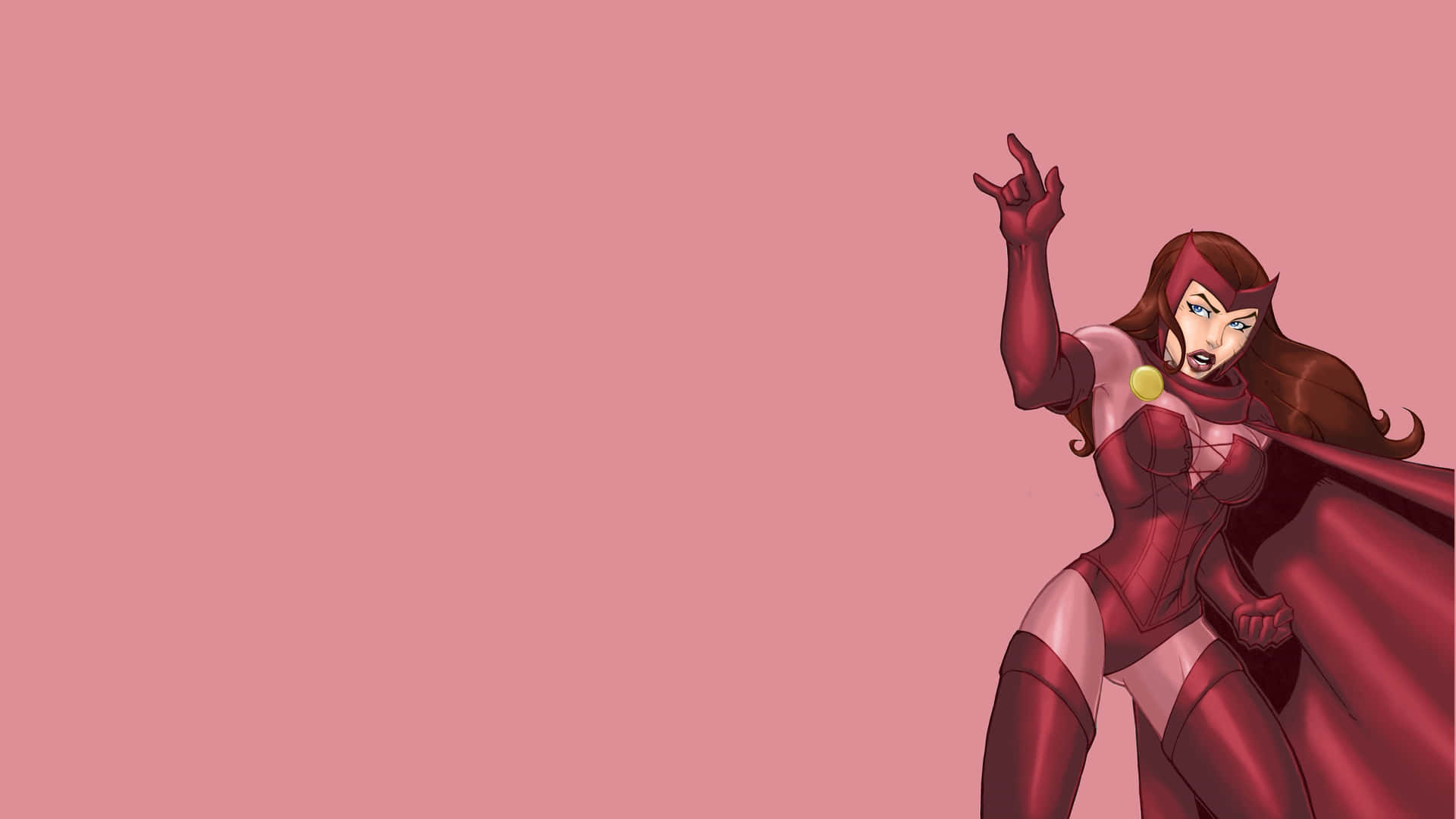 Scarlet Witch 8K – Unleashing Her Power Wallpaper