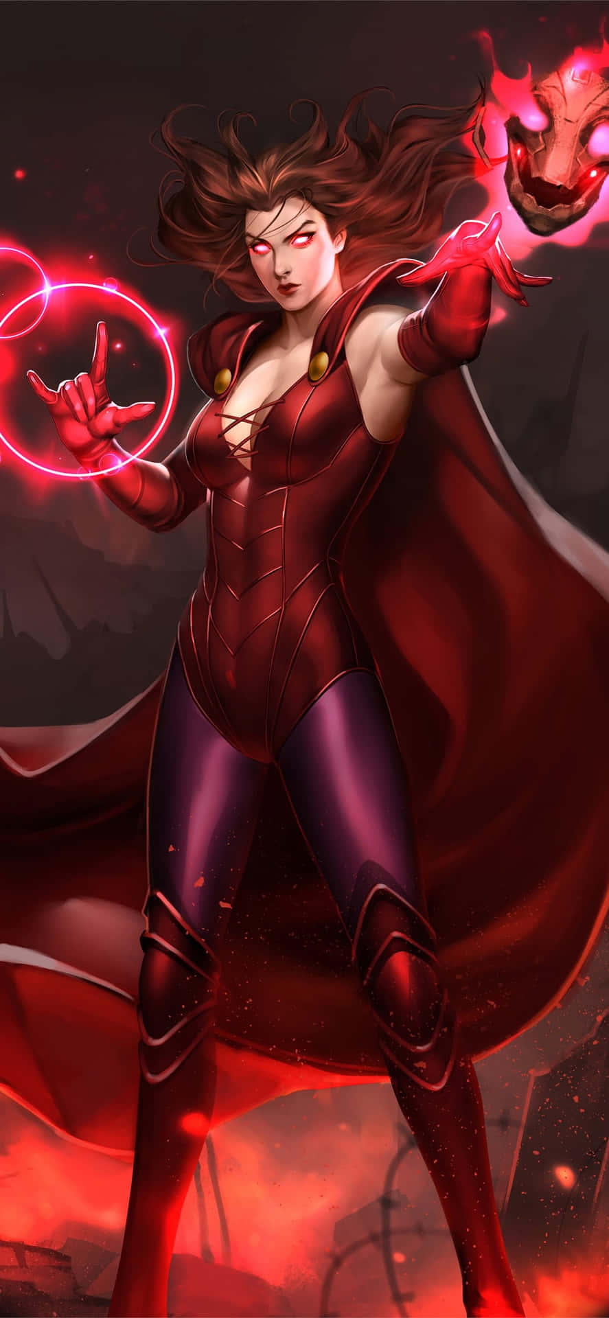 Scarlet Witch Mystic Power Display Wallpaper