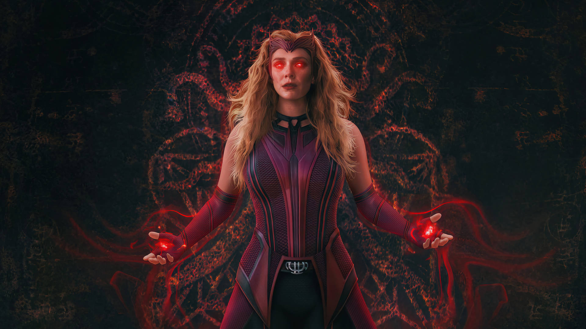Download Scarlet Witch Powers Marvel PC Wallpaper | Wallpapers.com