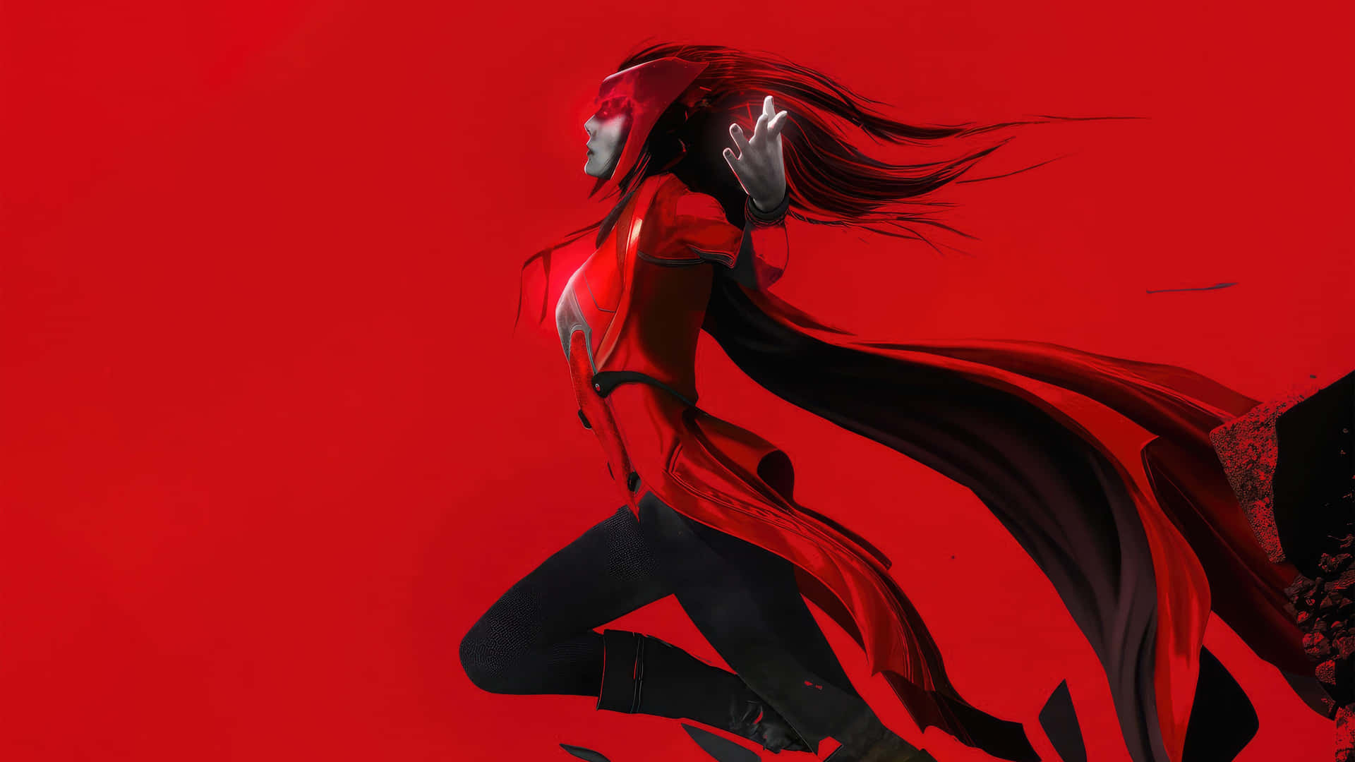 Scarlet Witch Red Backdrop Wallpaper