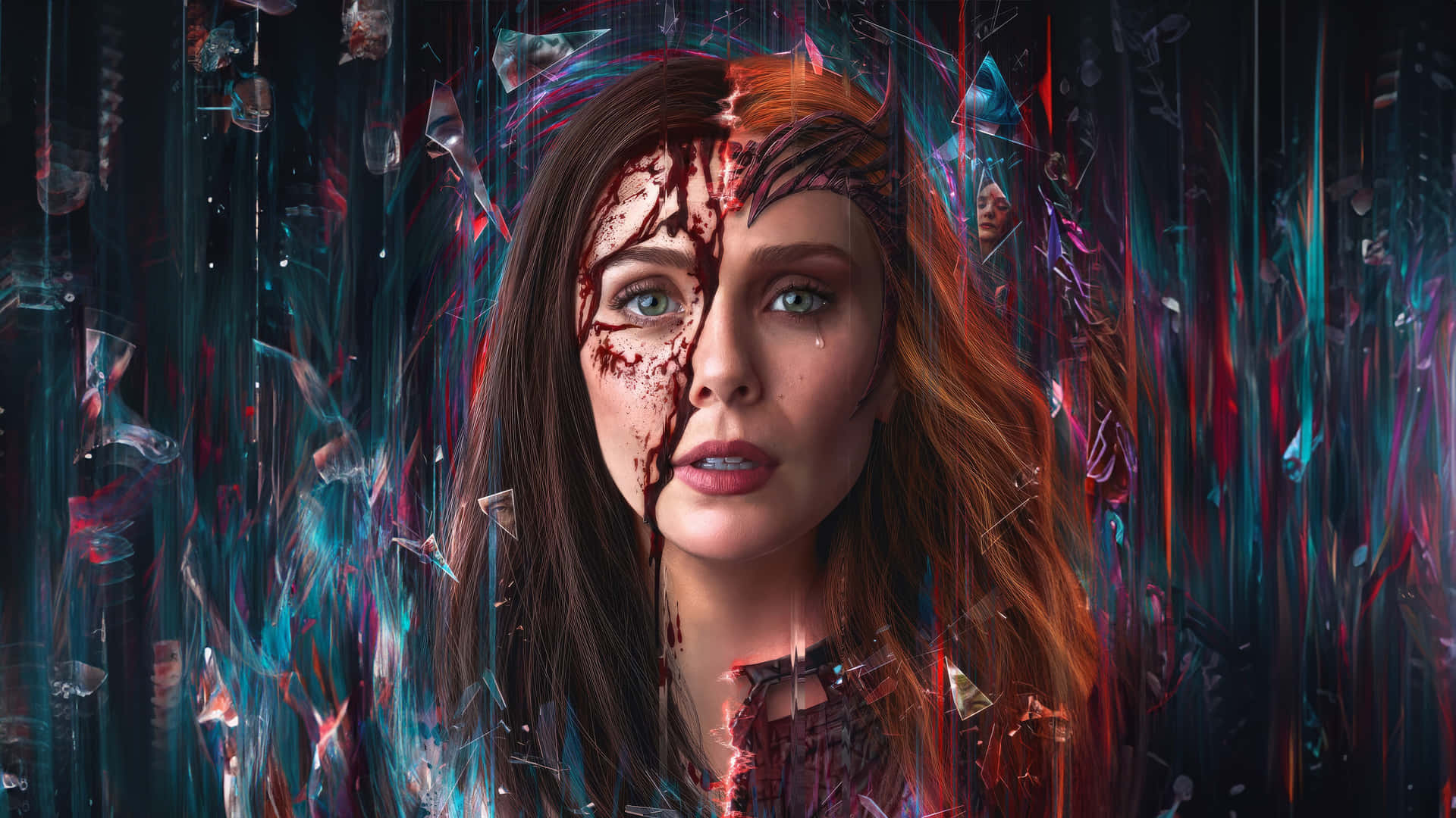 Scarlet Witch Shattered Reality Wallpaper