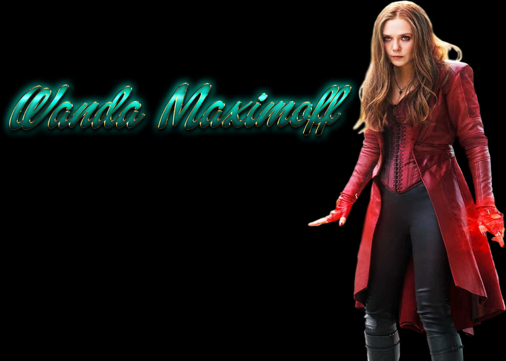 Scarlet Witch Wanda Maximoff Portrait PNG