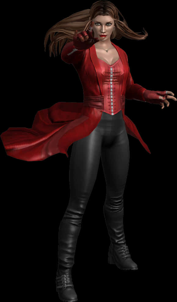 Scarlet Witch3 D Model Pose PNG