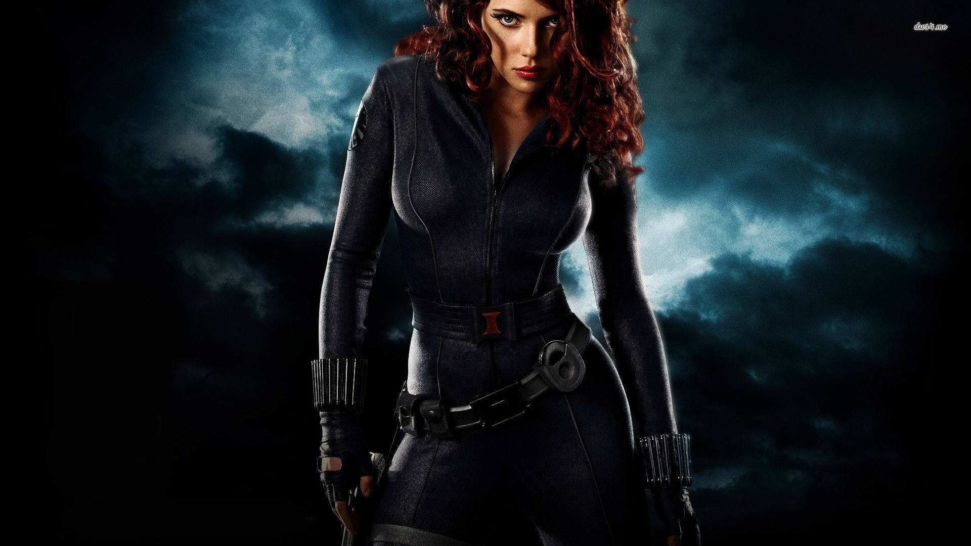 Scarlettjohansson Come Black Widow In Avengers. Sfondo