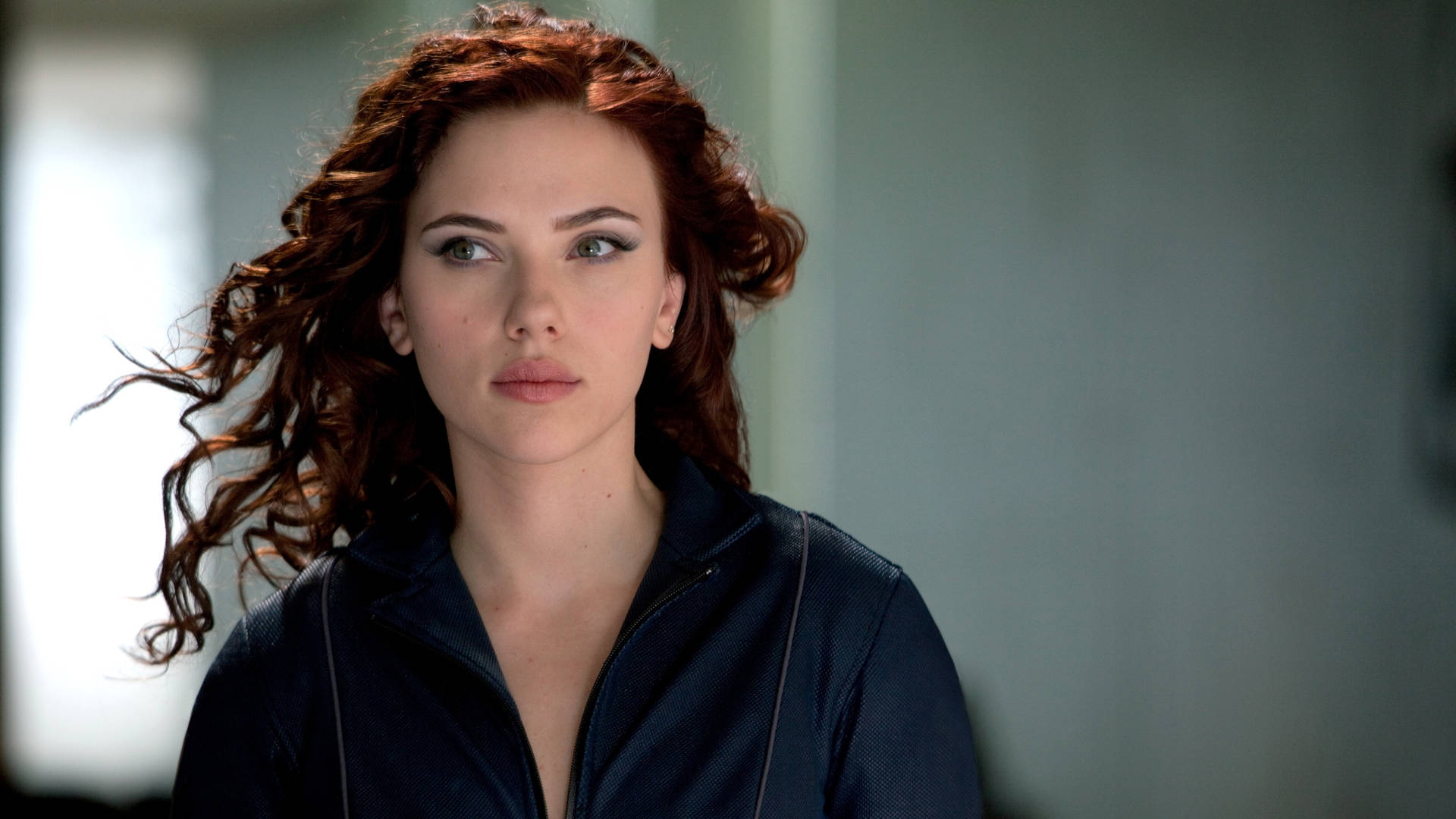Smuk Scarlett Johansson som Black Widow tapet Wallpaper
