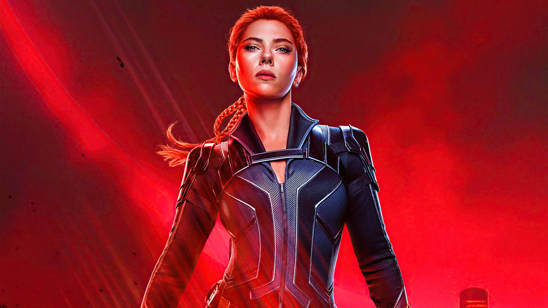 Scarlett Johansson som Marvels Black Widow dekorerer denne tapet. Wallpaper