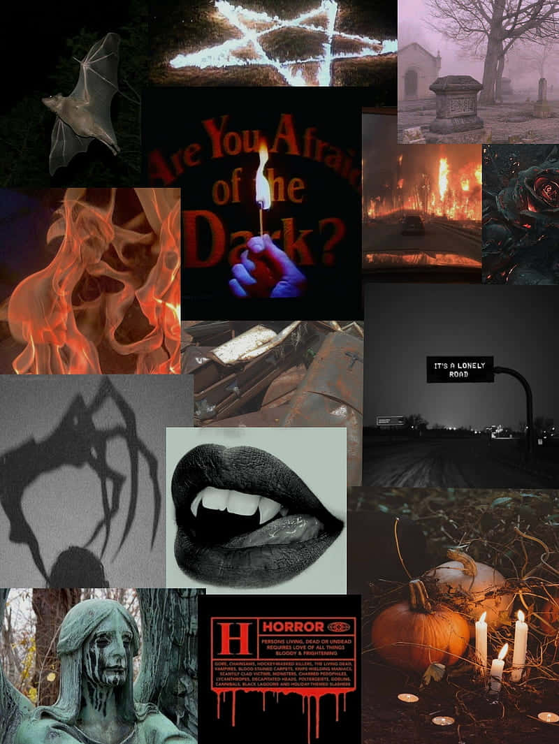 Scary Aesthetic Collage Wallpaper