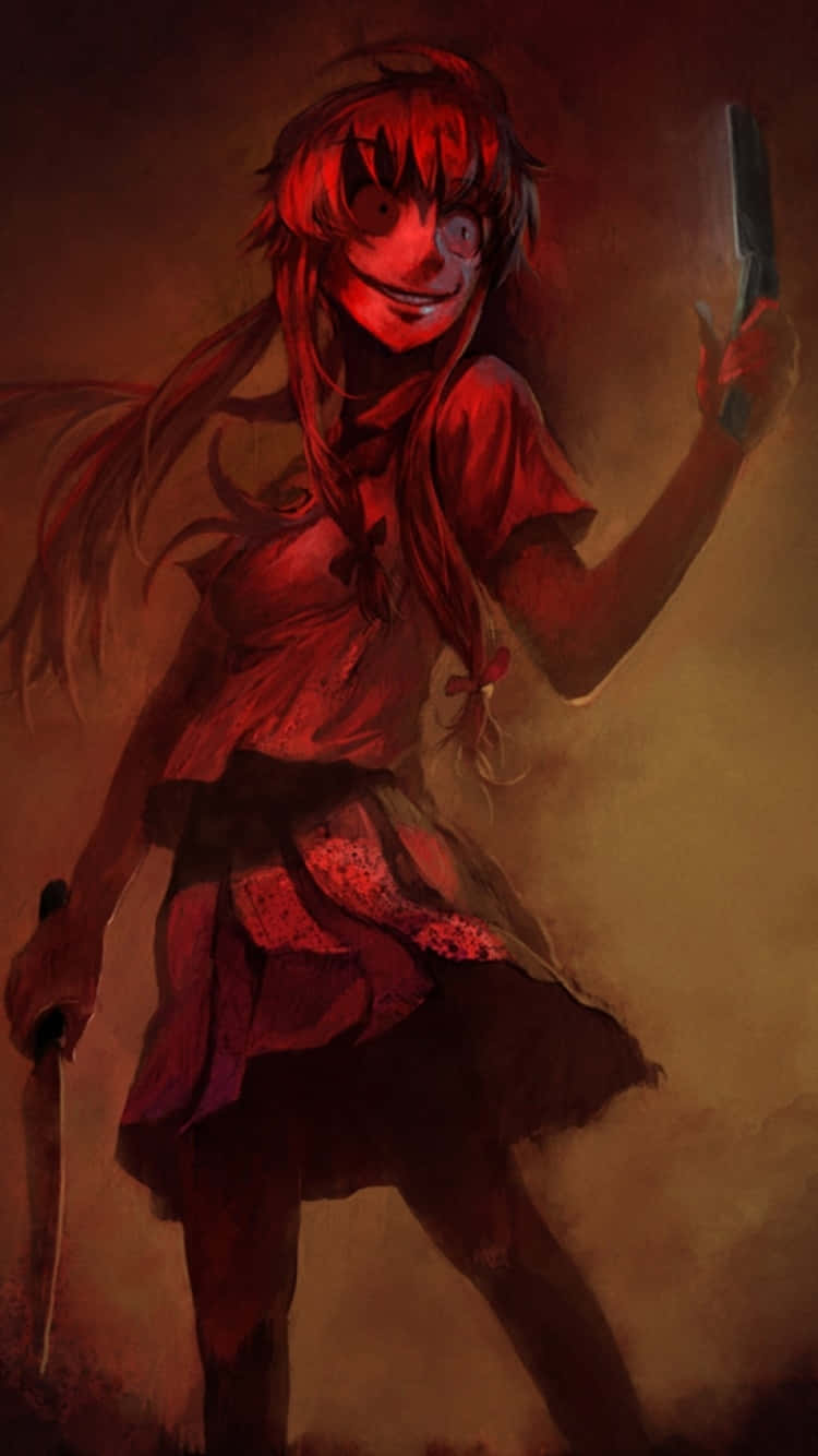 Scary Anime Girl Yuno Gasai Wallpaper