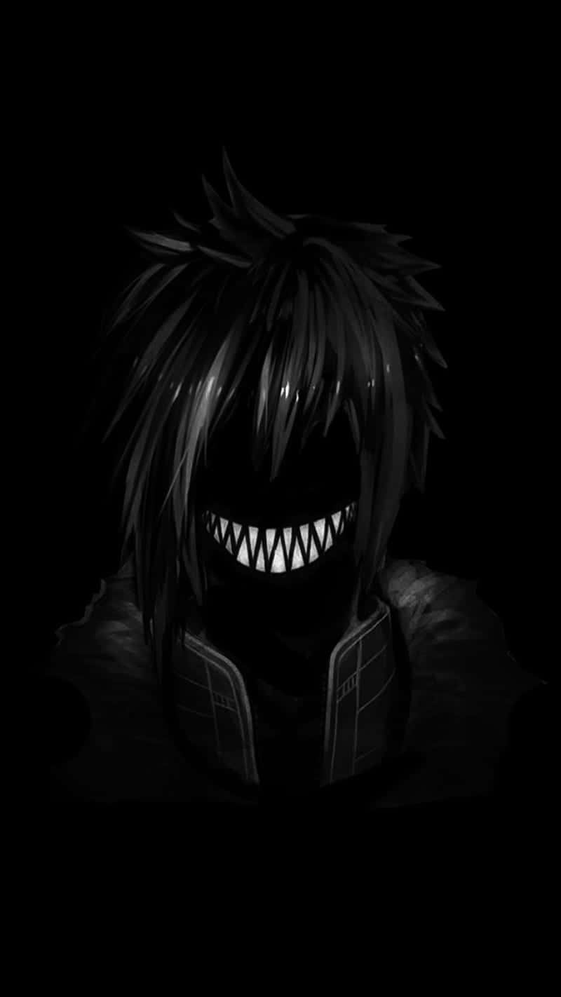 Download Scary Anime Guy With Evil Smiling Face Wallpaper 
