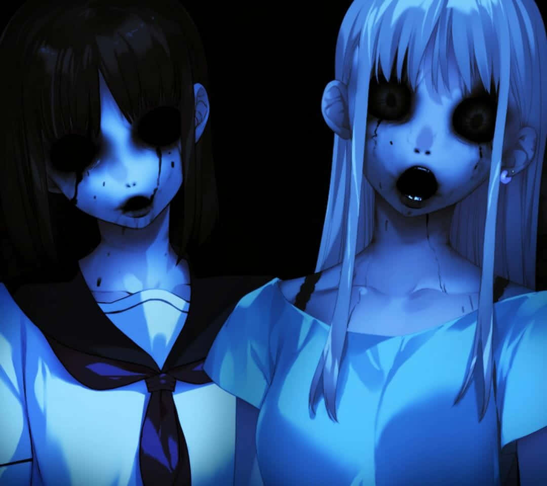 Scary Anime Horror Girls Background