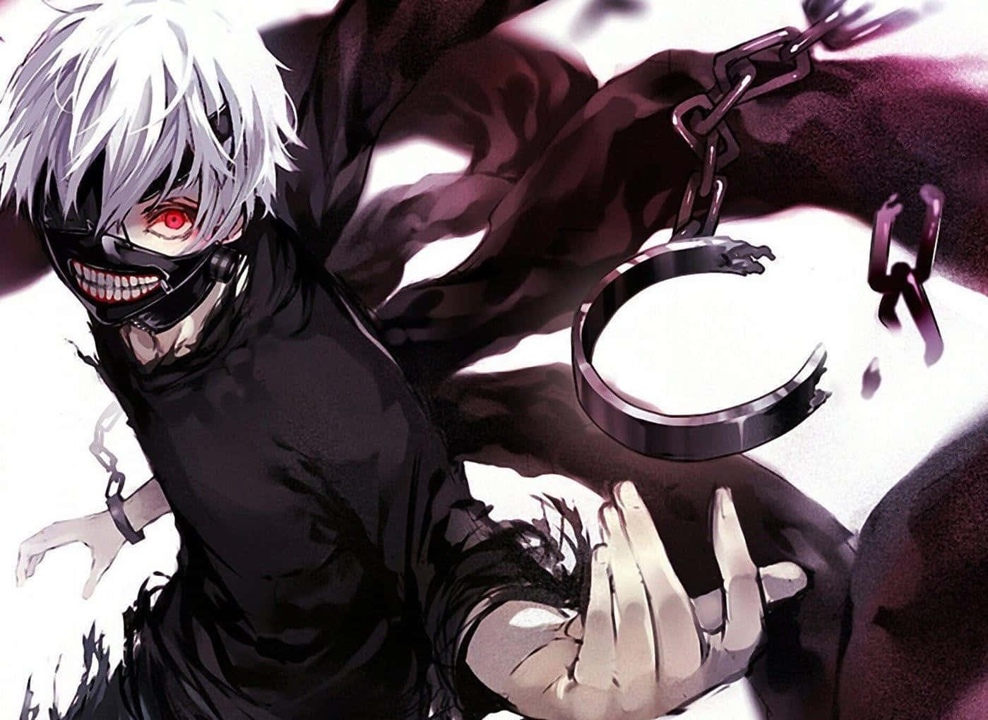 Scary Anime Kaneki Releases Hand From Chain Wallpaper
