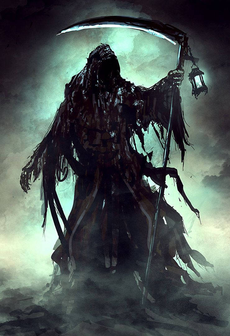 Scary Art Grim Reaper Wallpaper