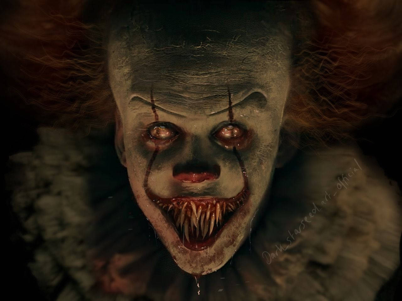 A Close Up of Pennywise The Clown Wallpaper