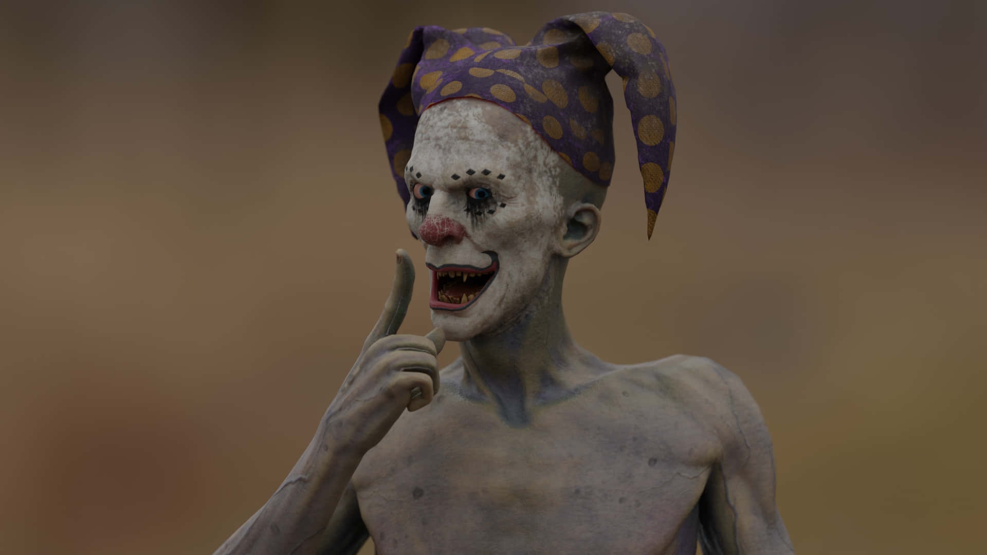 Scary Gray Clown Unsettling Pictures