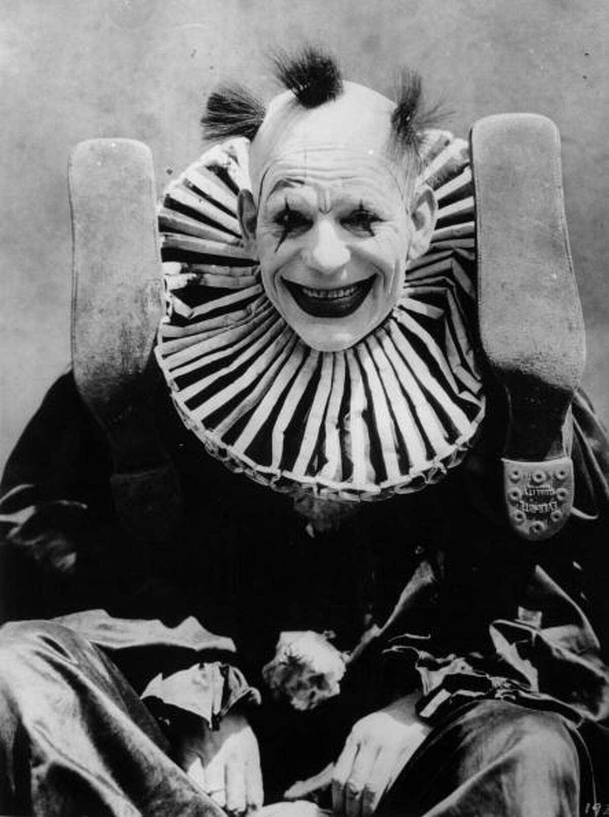 Vintage Black White Scary Clown Pictures