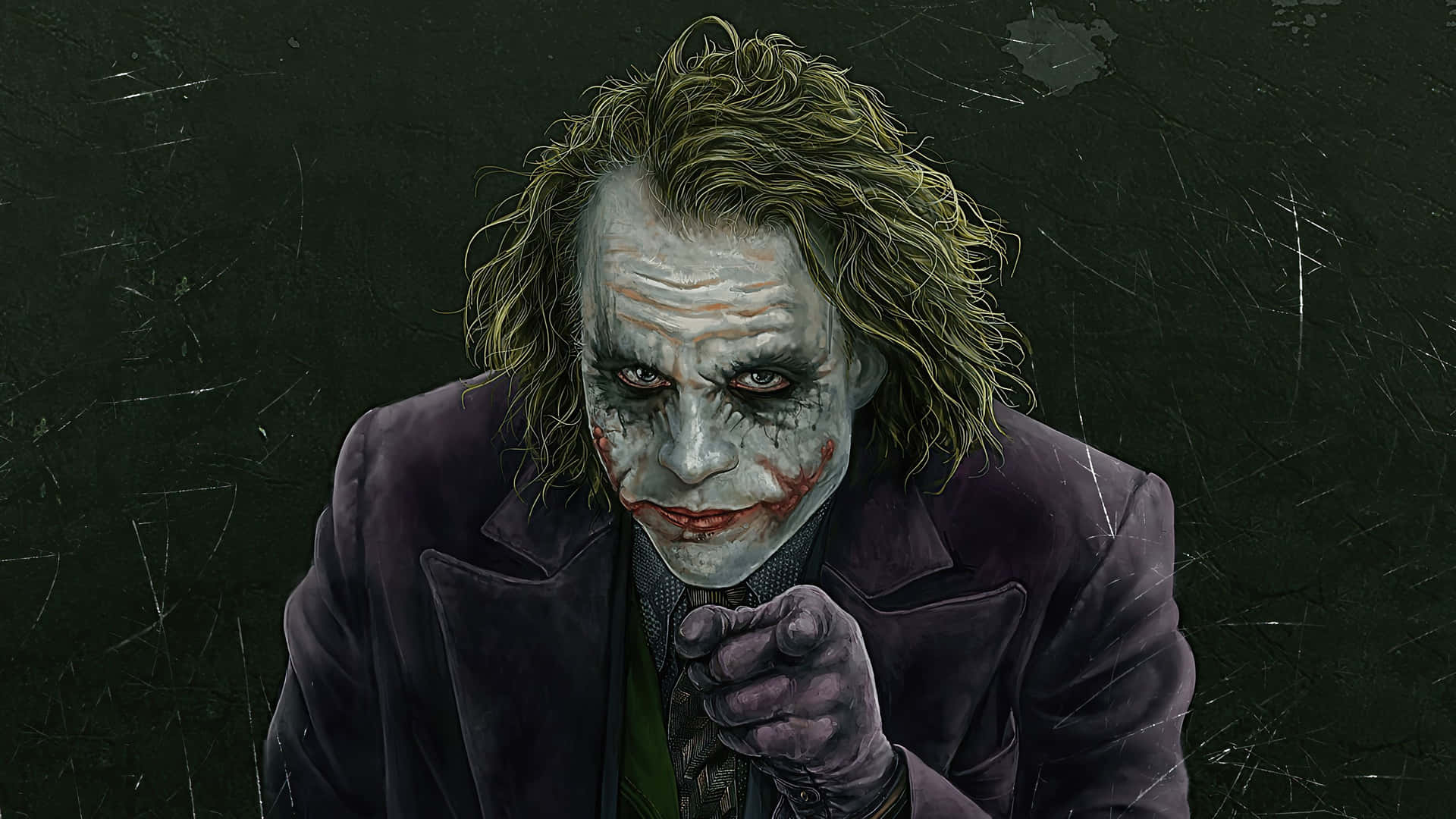 Scary Dangerous Joker Digital Drawing Wallpaper