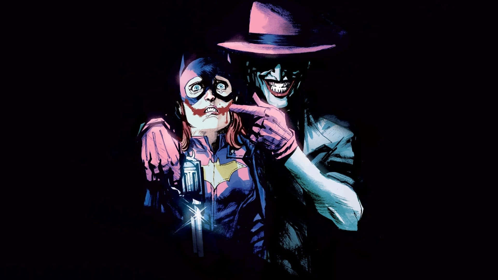 Scary Dangerous Joker With Batwoman Wallpaper