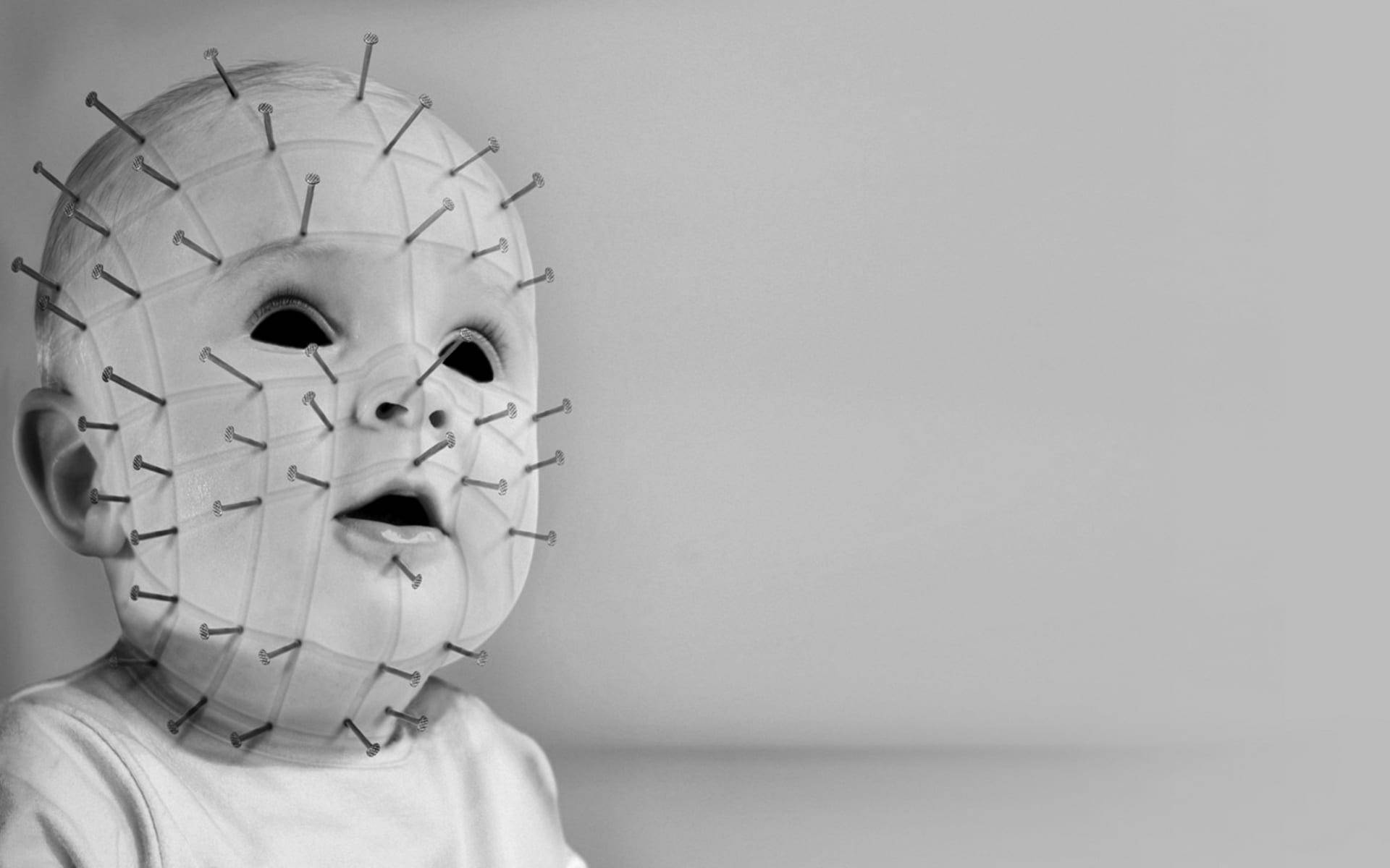 Scary Face Baby Needles Wallpaper