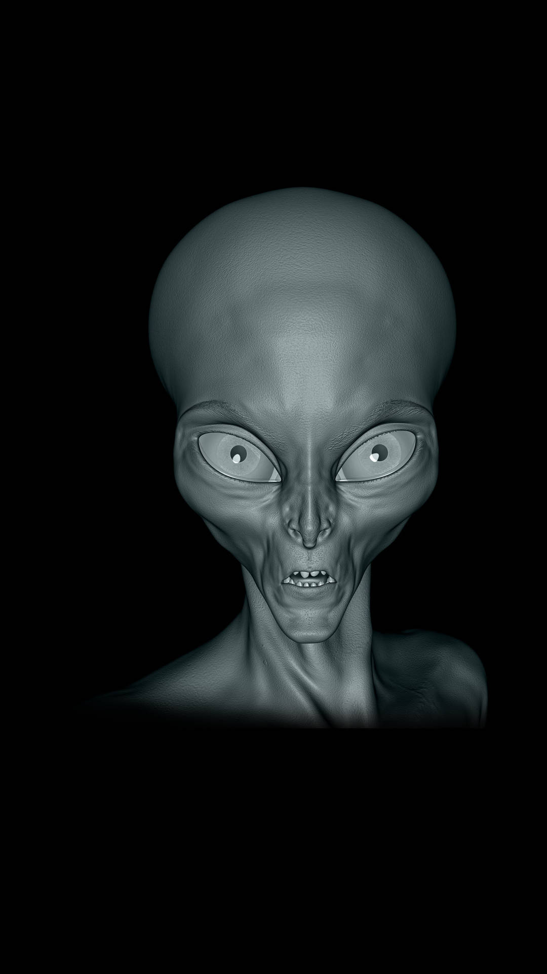 Scary Face Confused Alien Wallpaper