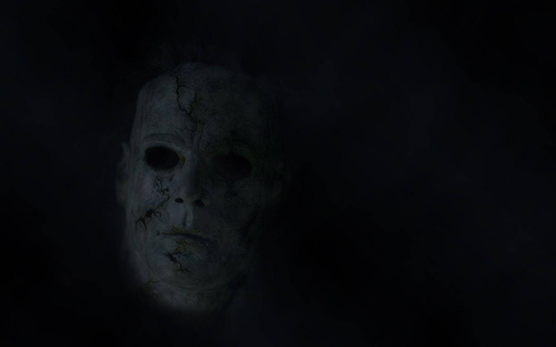 Scary Face Dark Figure Face Background