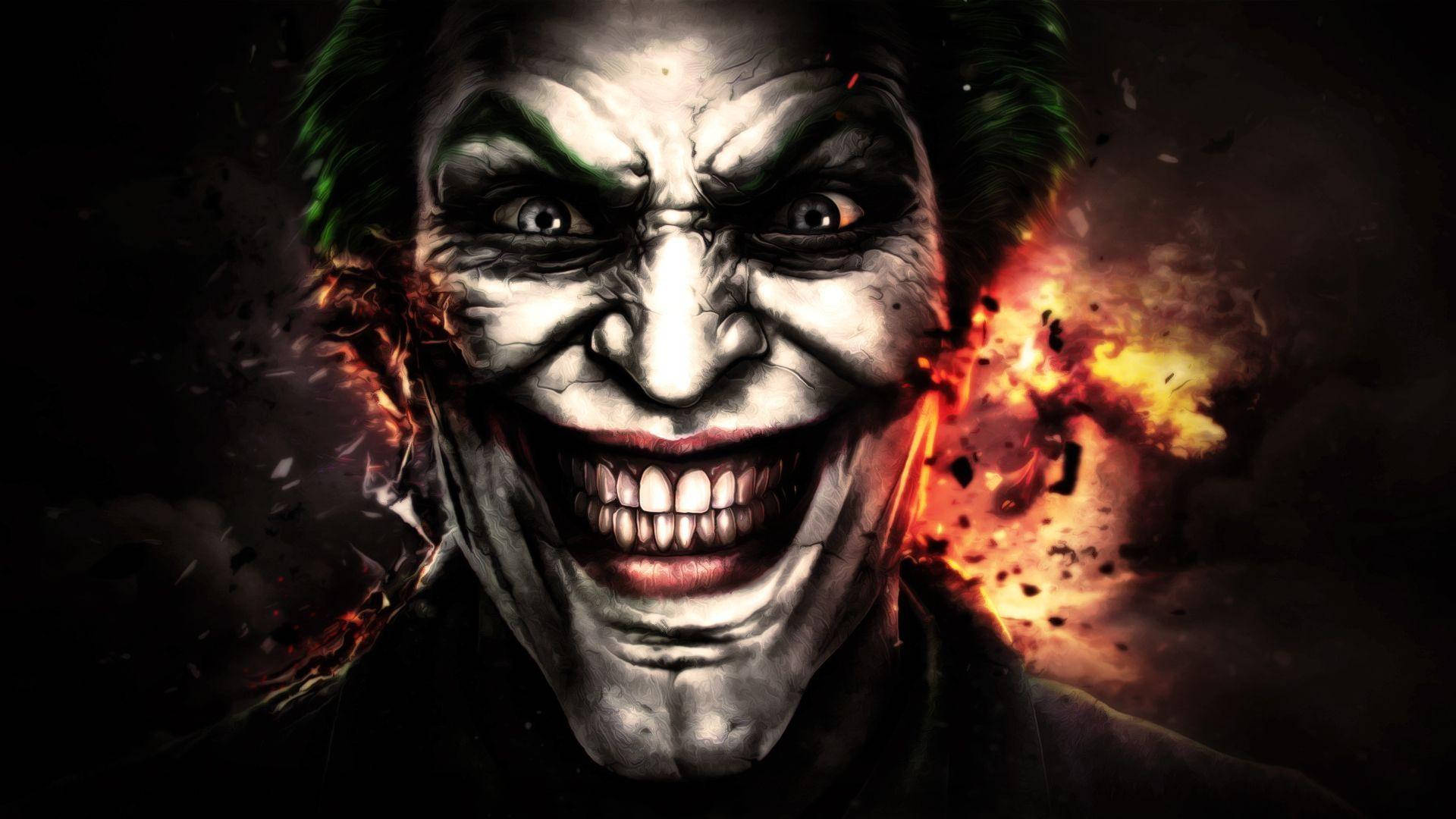 Scary Face Laughing Burning Wallpaper
