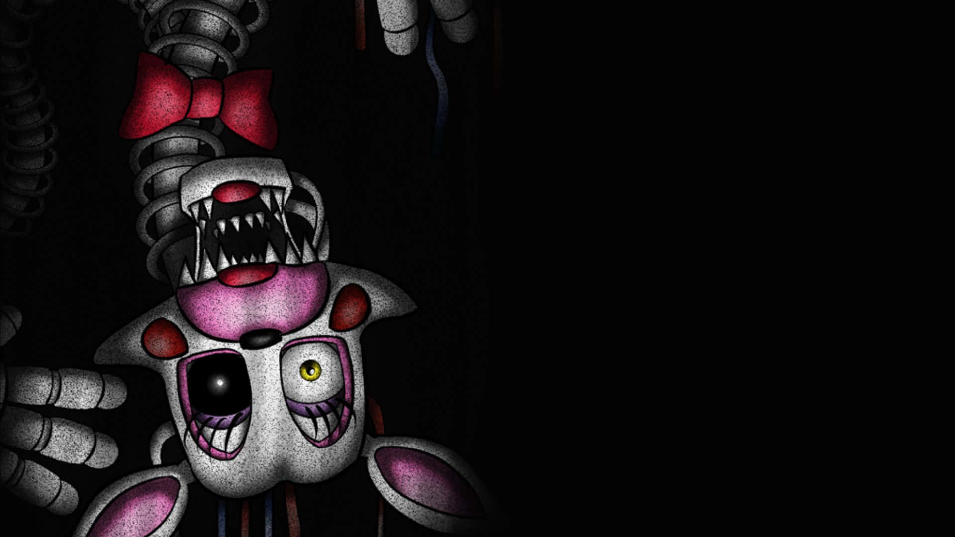 Intense and Spooky FNAF Characters in Action Wallpaper