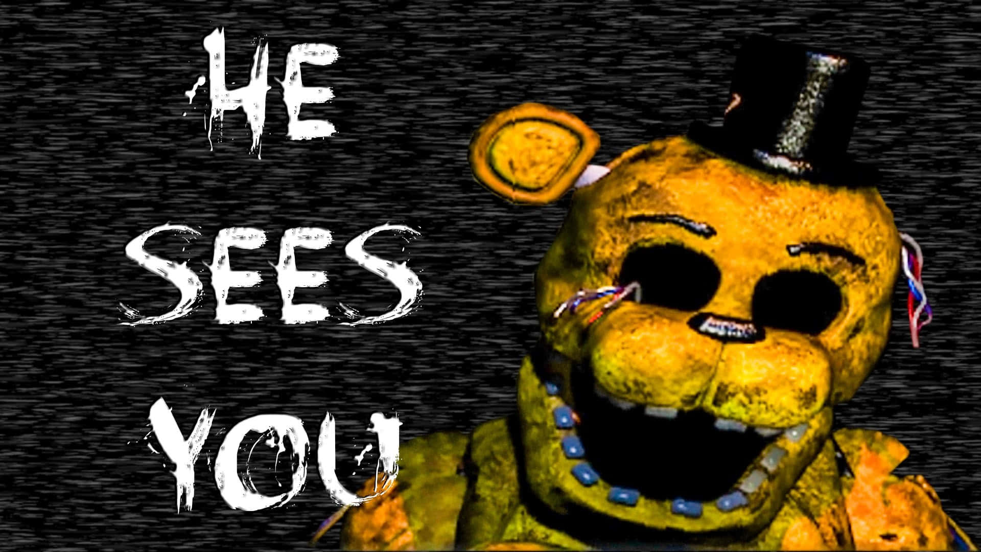 Frightening Faces of FNAF Characters Wallpaper