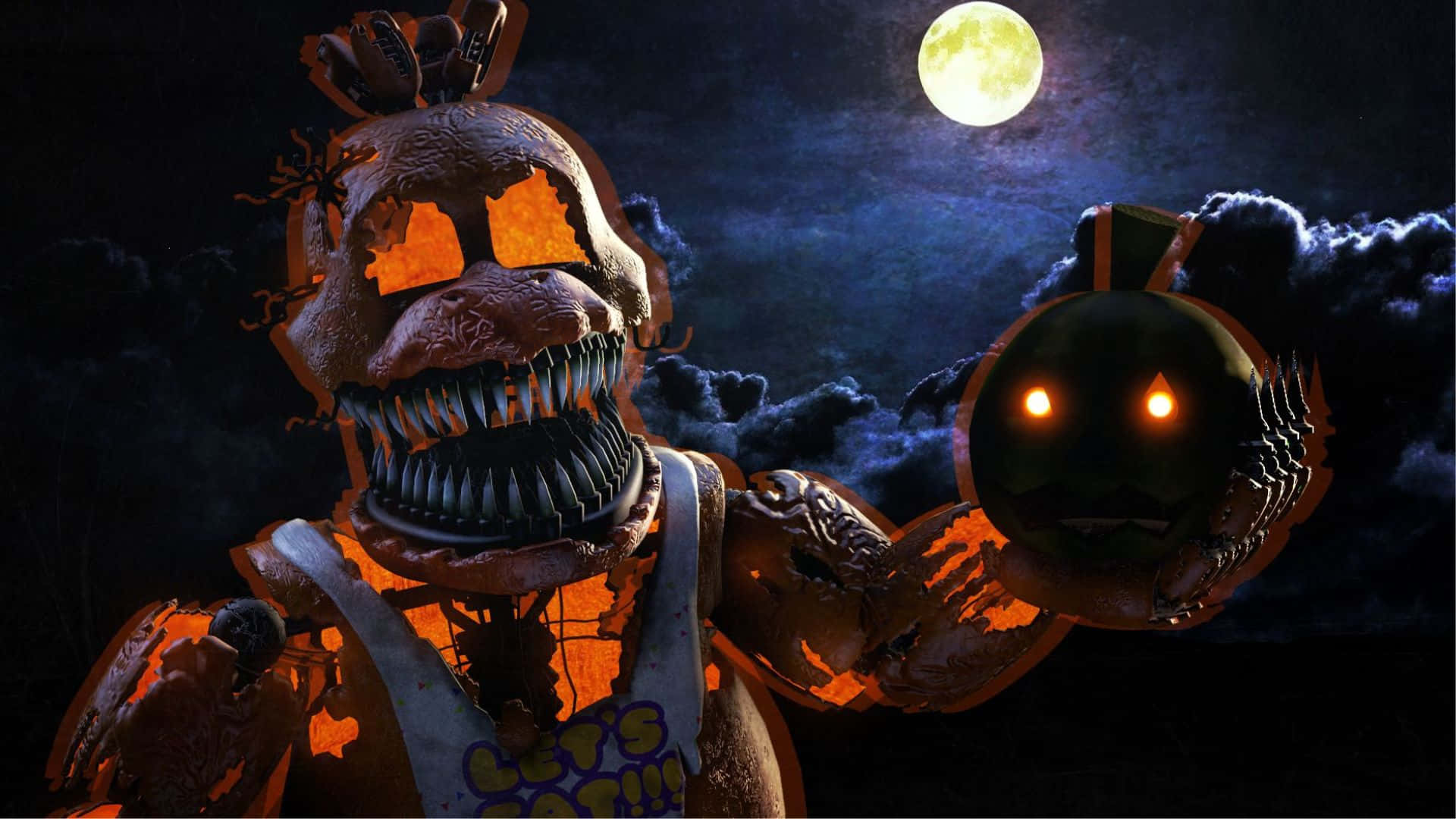 Creepy Animatronics from Five Nights at Freddy's Game Wallpaper