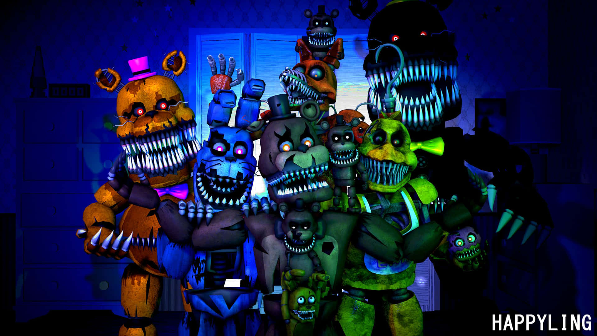 Scary Fnaf Group Attacks Picture