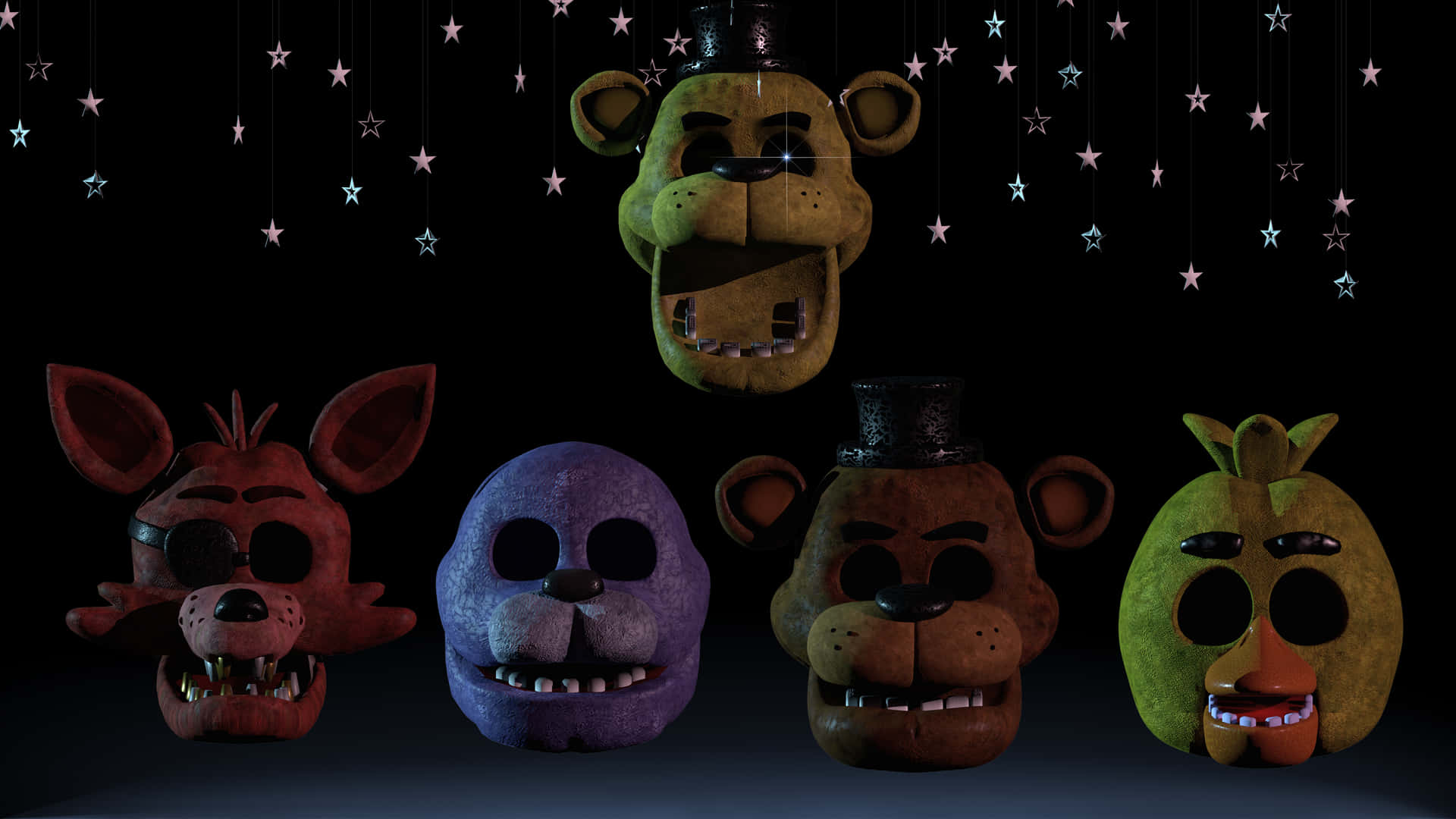 Scary Heads Of Fnaf Characters Picture