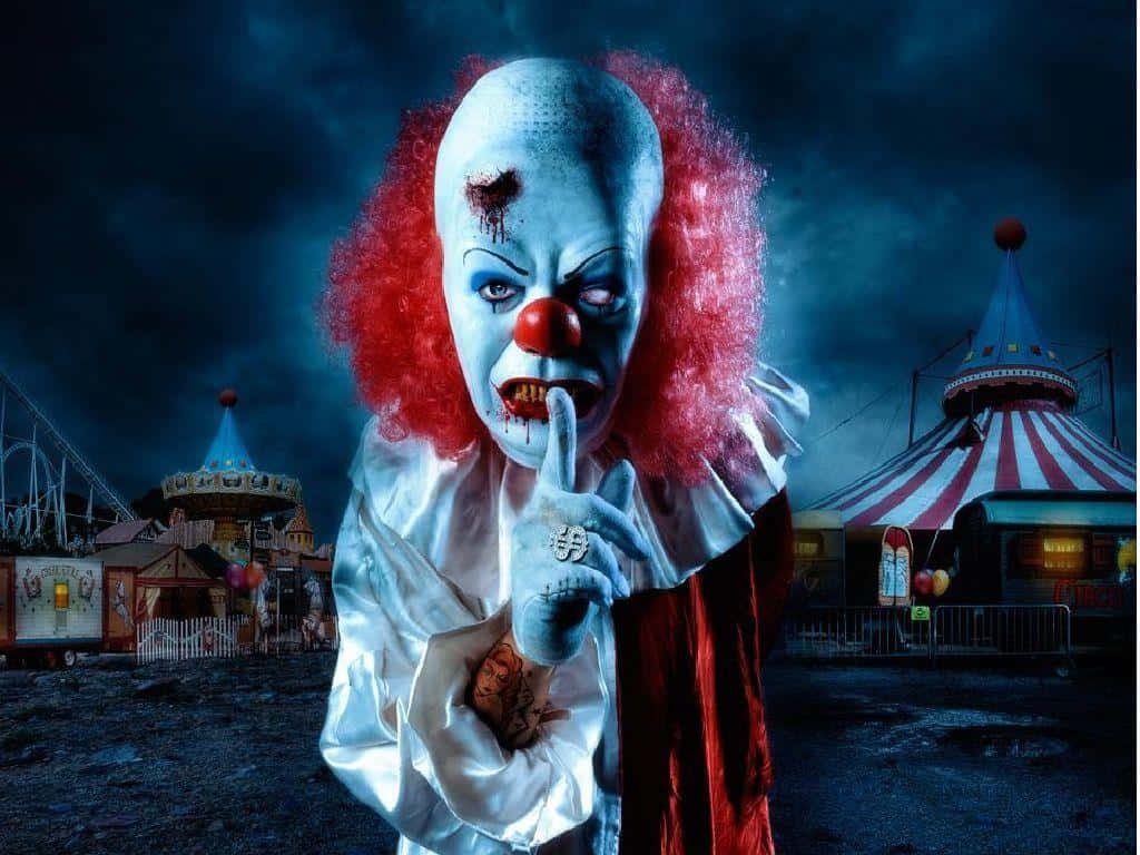 Scary Halloween Desktop Clown Circus Wallpaper