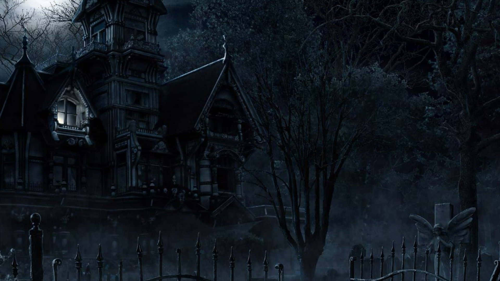 Feel the spooky vibes of Halloween with this ghoulish desktop wallpaper Wallpaper