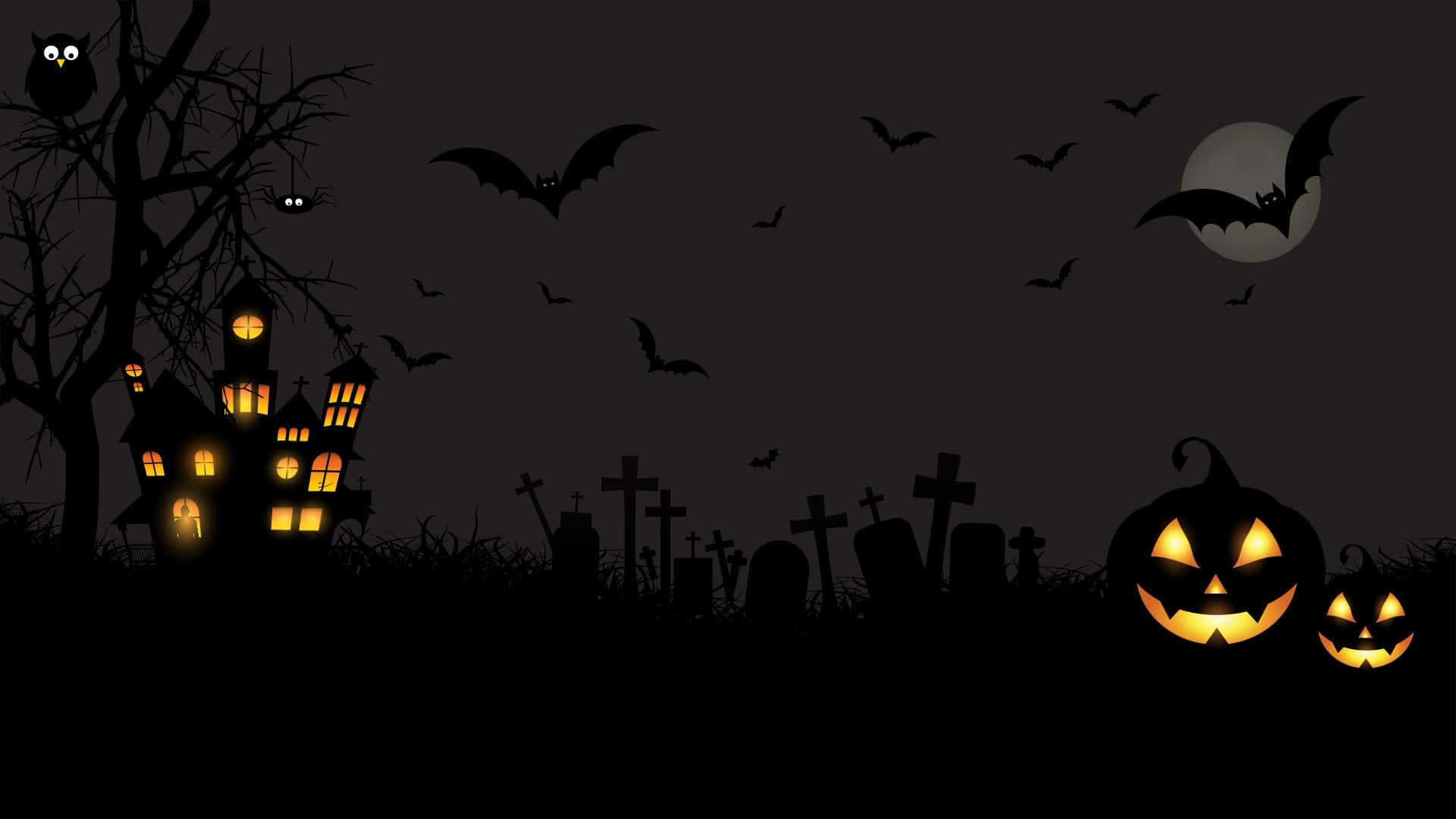 Decoraçãoassustadora De Halloween Para O Seu Desktop. Papel de Parede