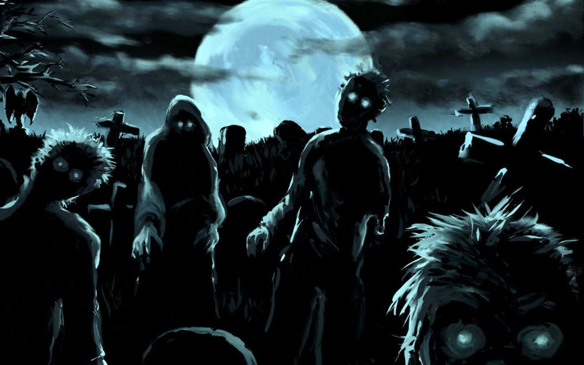 Desktopspaventoso Di Halloween - Zombie Sfondo